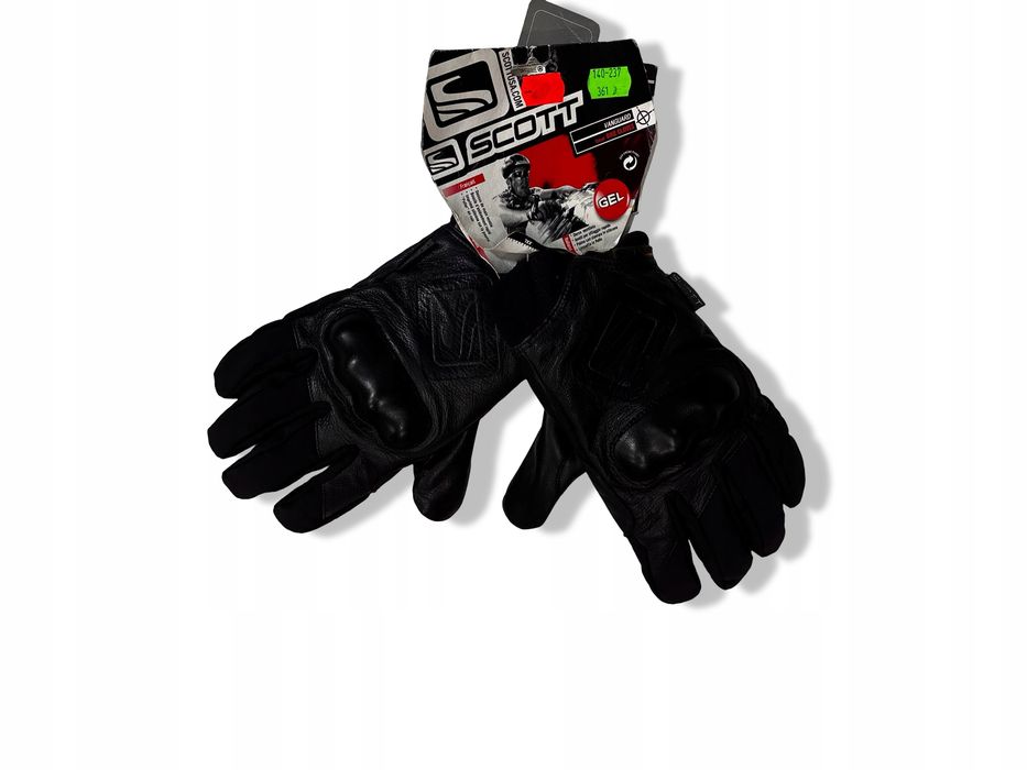 Rękawiczki rowerowe SCOTT rozmiar L zimowe ciepłe skórzane czarne
