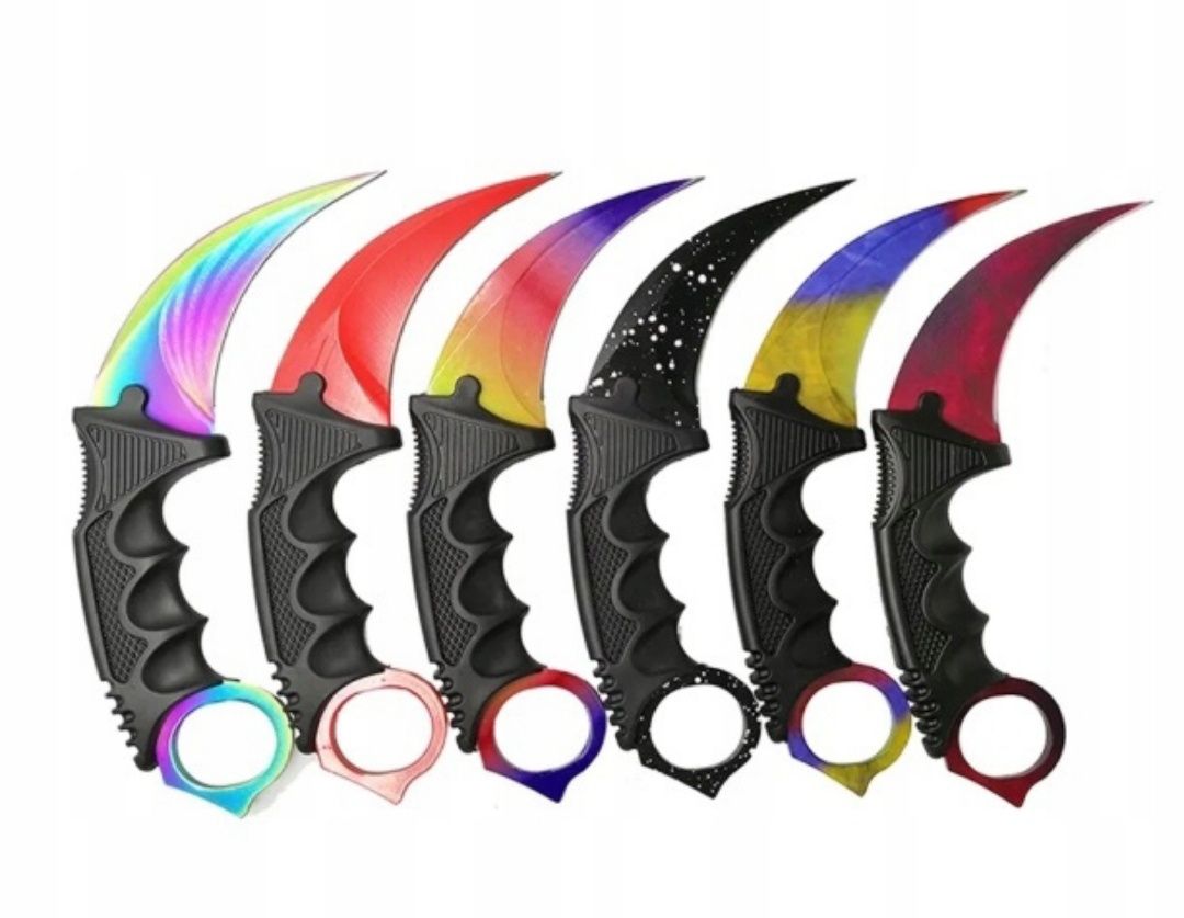 Nóż karambit zakrzywiony 19,5 cm FULL TANG CS GO stal nierdzewna etui