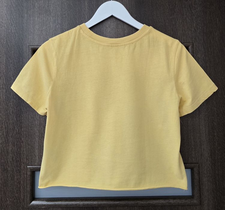 Miss Selfridge żółty crop top S