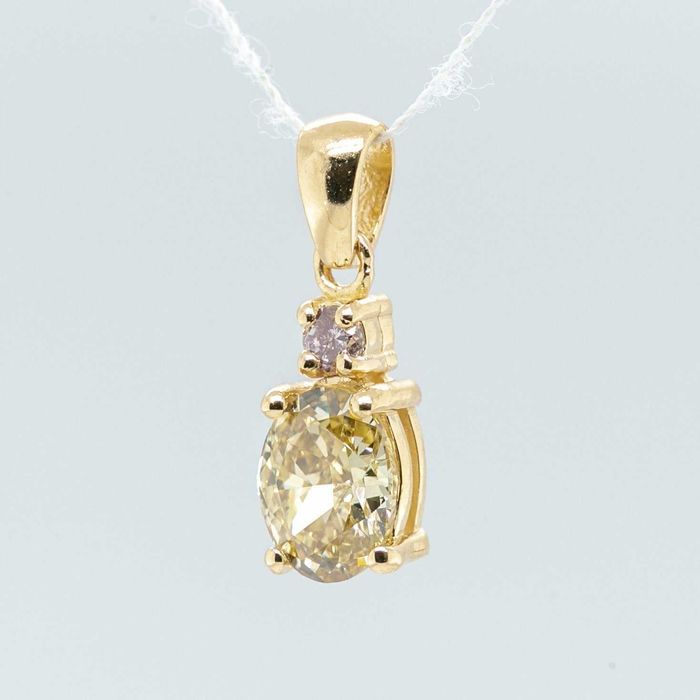 Pendente com Diamante 0.76 ct para colar - Ouro Amarelo 14k