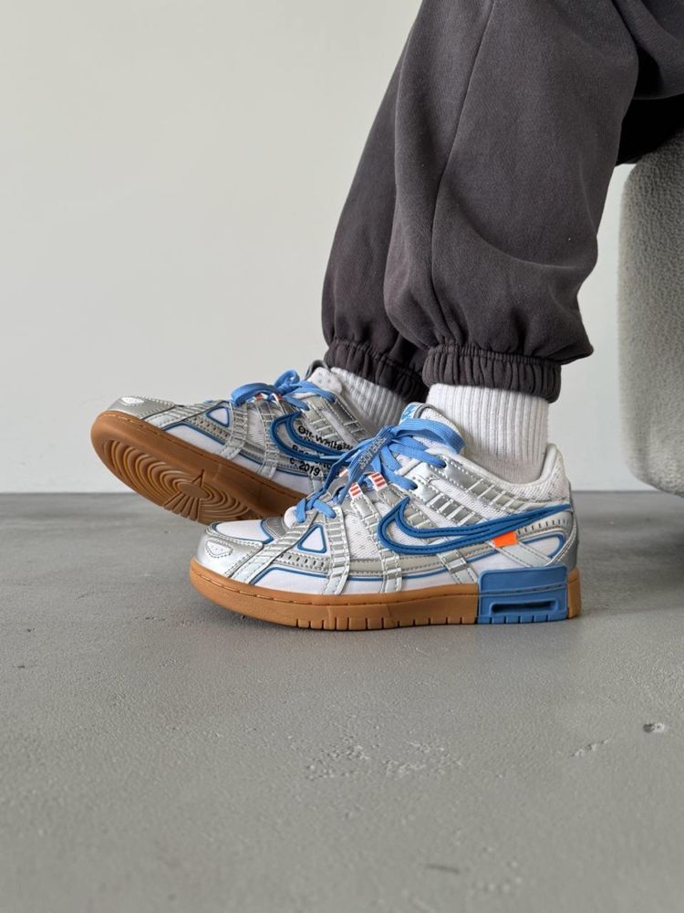 36-45 р кросівки Nike OFF-White x Rubber Dunk Grey/Blue