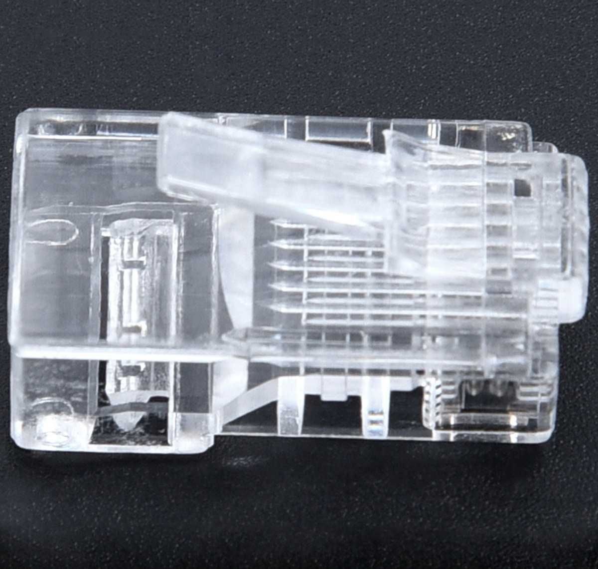 NEW! Złącza wtyki końcówki RJ45 8P8C RJ-45 sieciowe LAN UTP STP 100szt