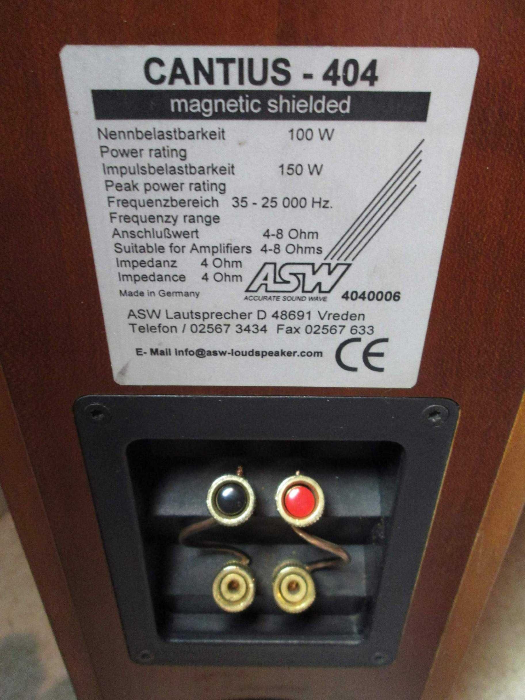 ASW Cantius 404 Germany 100/150W - Kolumny do bardzo lekkiego zadbania
