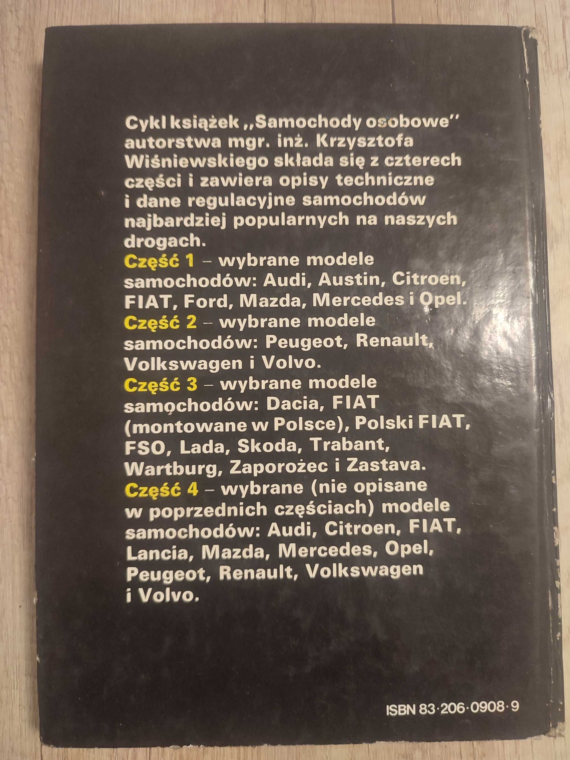Samochody osobowe cz.4. Opisy tech, i dane regulacyjne K. Wiśniewski