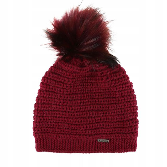 Moraj Czapka Damska Ocieplana Z Dużym Pomponem