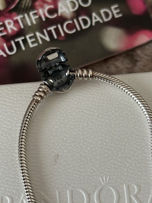 Pulseira Pandora Malha Snake com Coração – Tamanho 23 cm