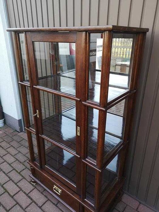 Witryna Serwantka Dębowa Unikat Politura Stara Antyk Po Renowacji