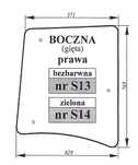Zetor Proxima 5421, 6421, Forterra 95, 105, 115 - szyba S 13   S 14
