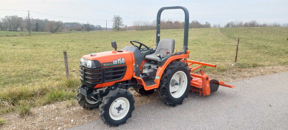 Traktorek Kubota GB150, 4X4, wspomaganie, piękny stan, glebogryzarka