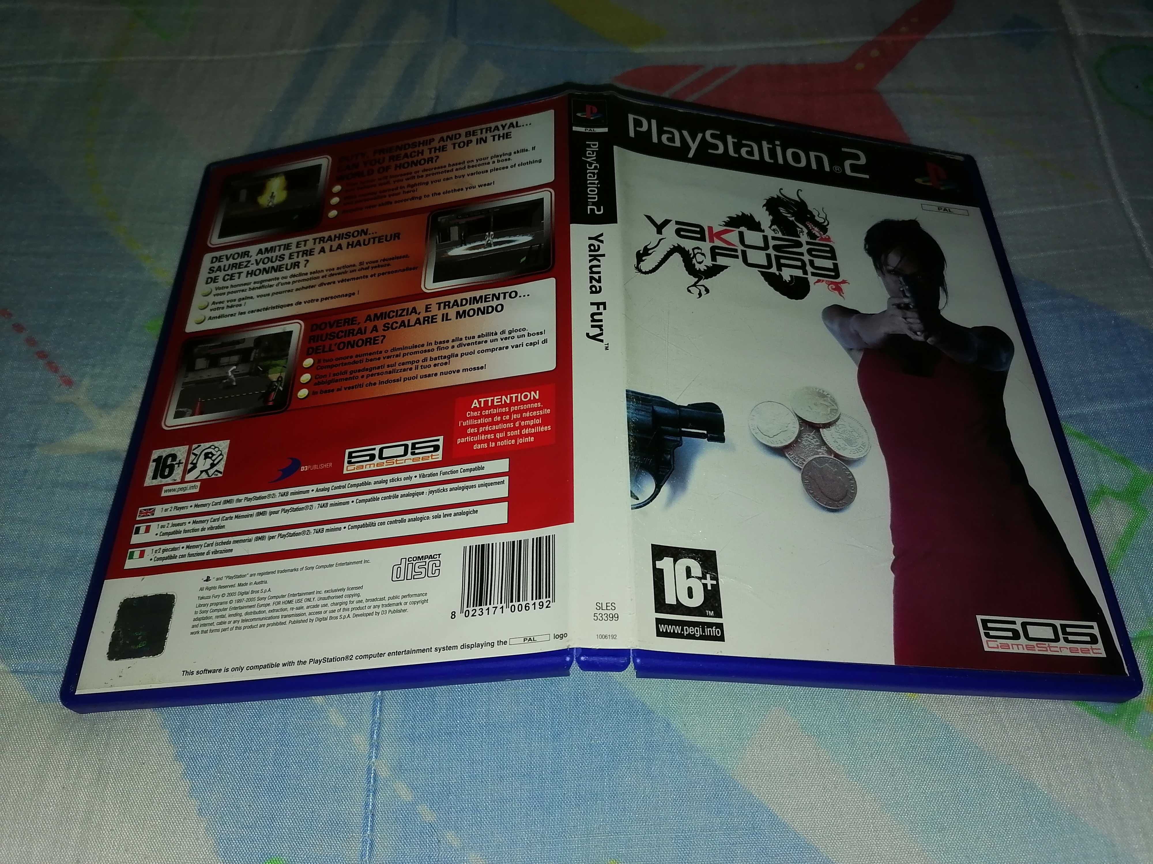 Yakuza Fury PS2 capa e caixa