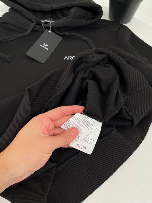 Худі Arc’teryx чорне/ біла кофта арктерікс чоловіча/ чоловіче худі арк