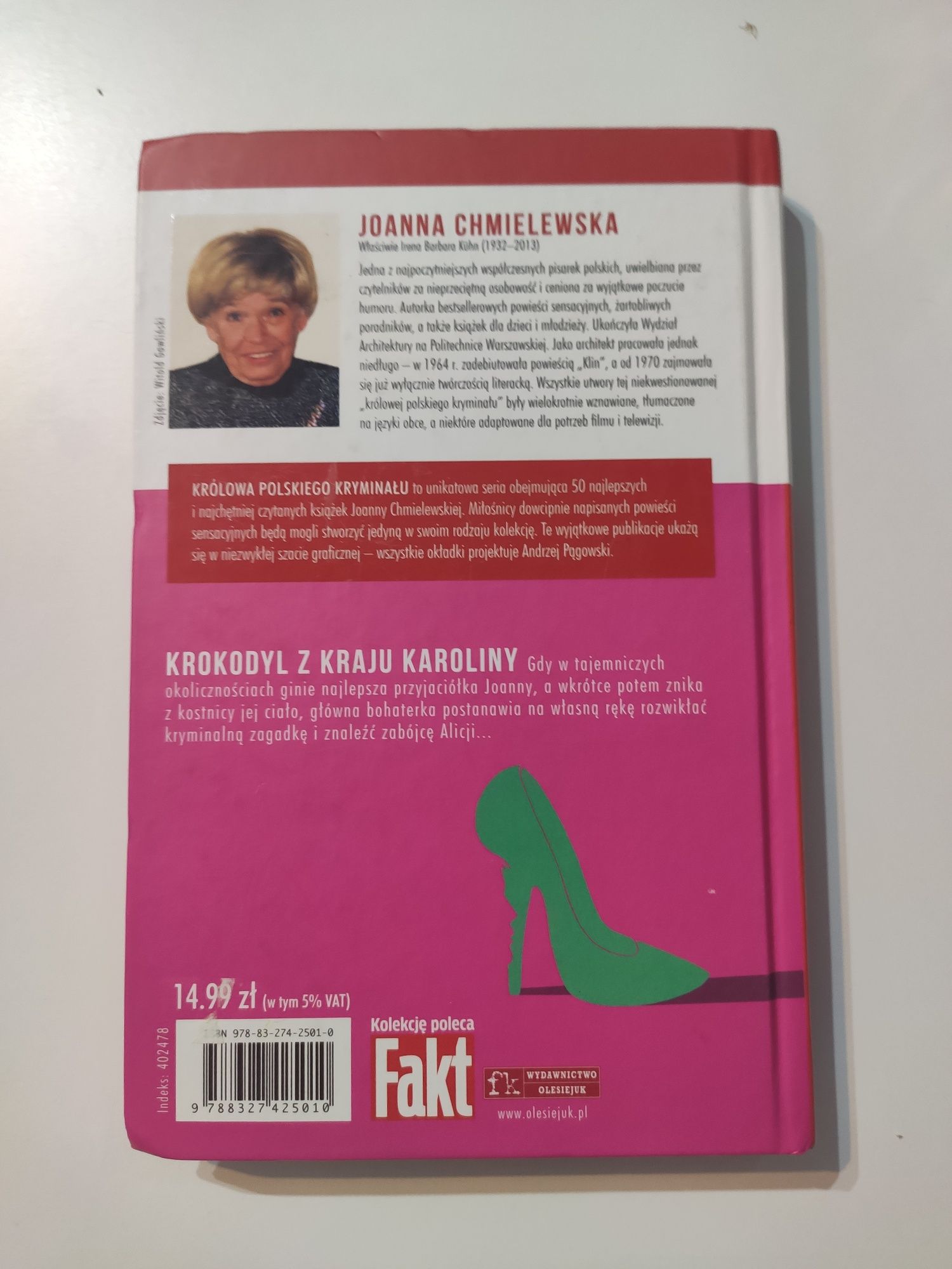 Joanna Chmielewska krokodyl z kraju Karoliny