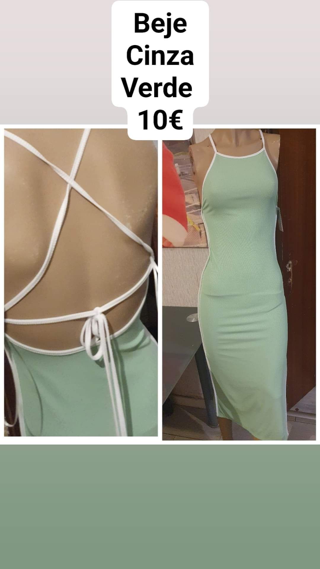 Vestido de alças