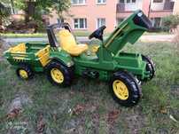 John Deere traktor z przyczepą plus łyzka