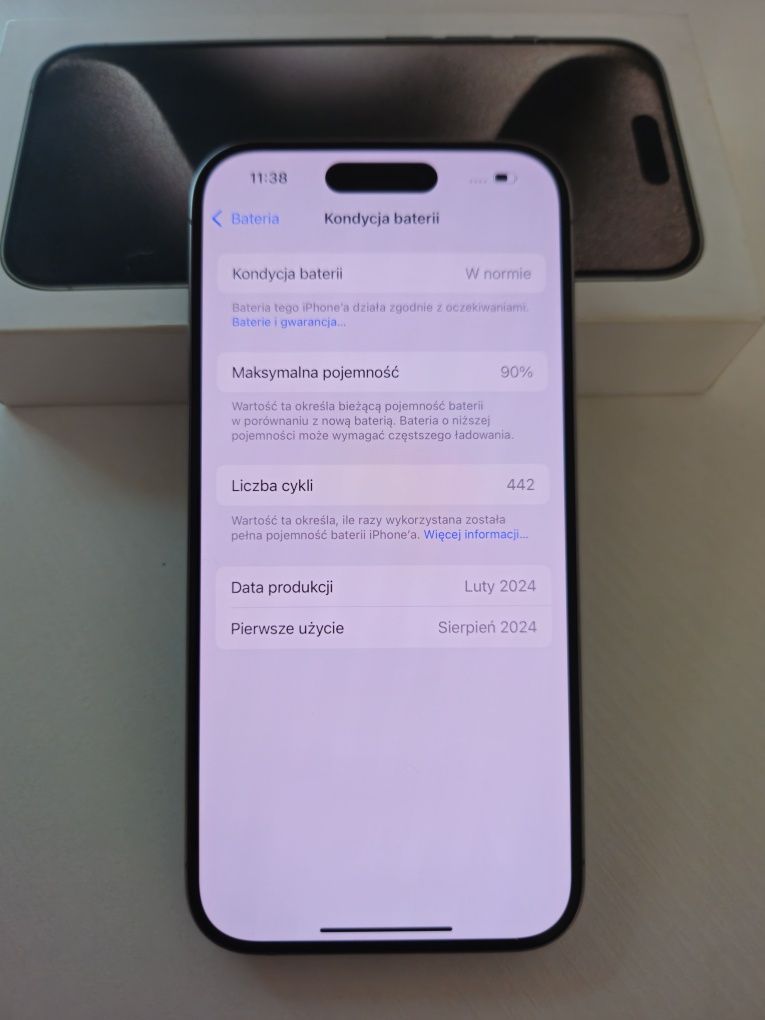 Iphone 15 Pro 128gb/90% w idealnym stanie!