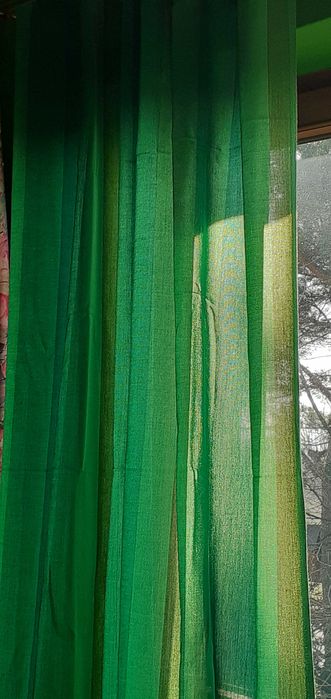 Zasłony długie Nowe odcienie zieleni pasy
