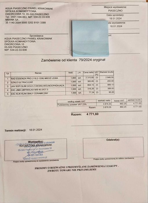 Radaway Essenza Pro kabina prysznicowa szyba miedź ultraclean