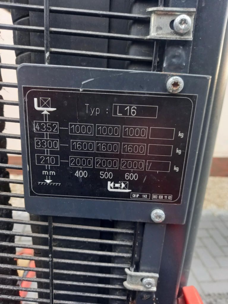 Paleciak elektryczny Linde L16 maszt Triplex