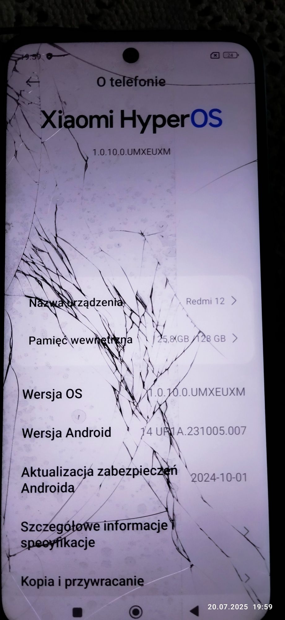 Xiaomi Redmi 12 uszkodzony
