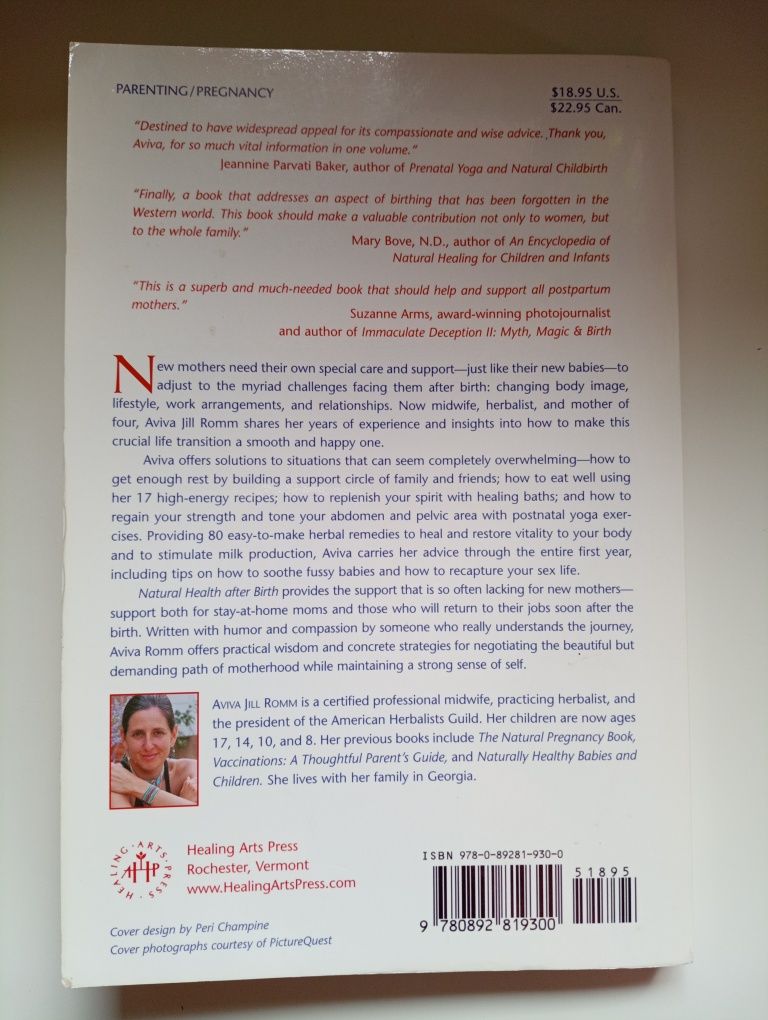 Natural Health after Birth Aviva Jill Romm
