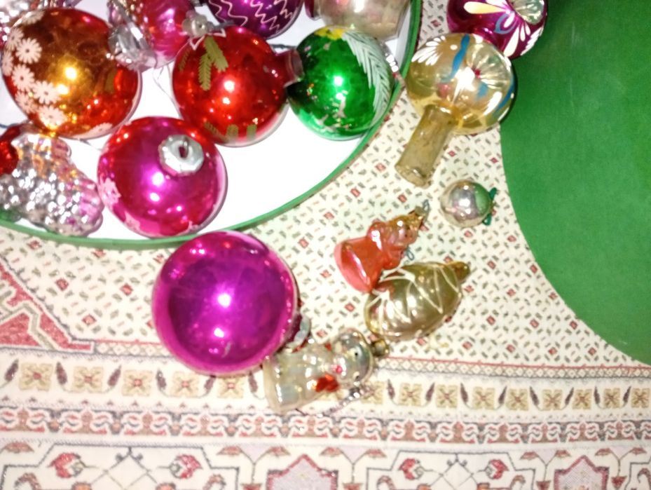 Комплект новогодних игрушек СССР