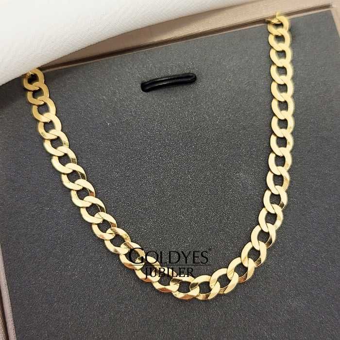 złoty łańcuszek pancerka próby złota 585