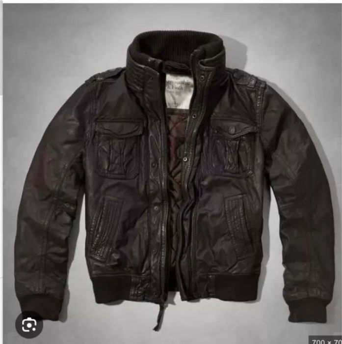 Vintage Kurtka skórzana Abercrombie & Fitch – rozmiar XL
