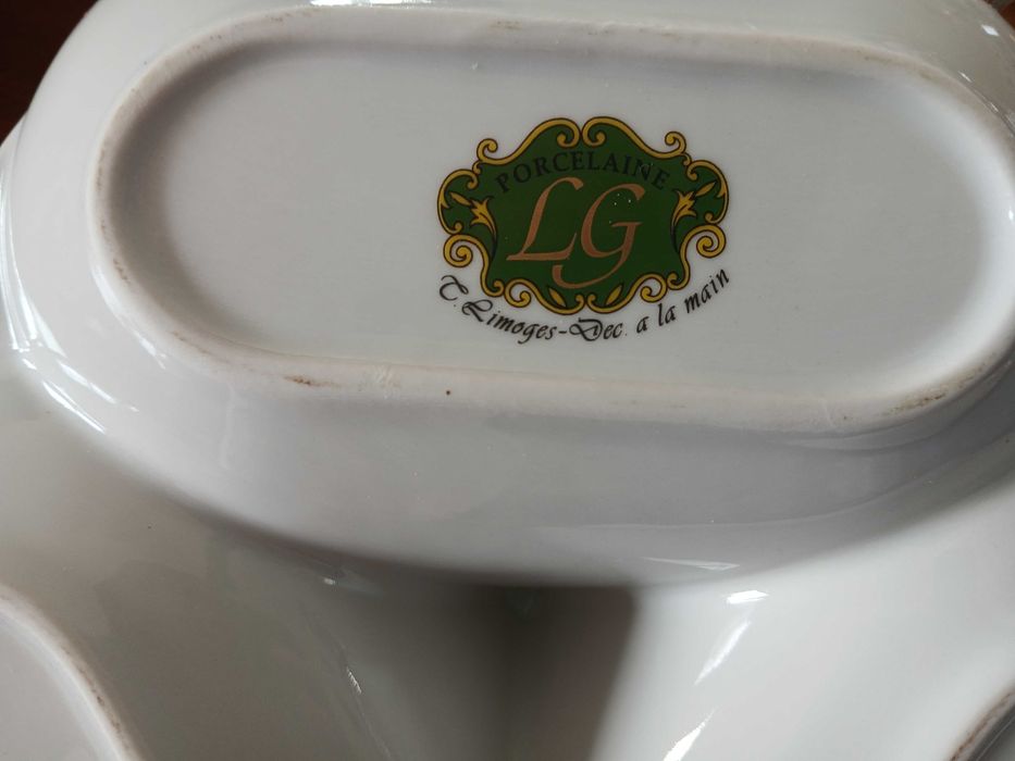 Fruteira e bomboniere em porcelana, antiguidades