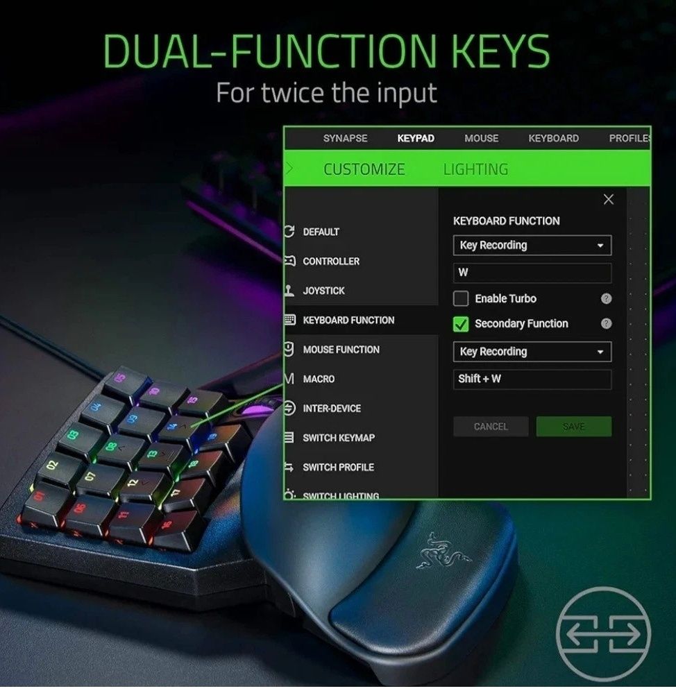 Клавіатура дротова ігрова Razer Tartarus Pro
