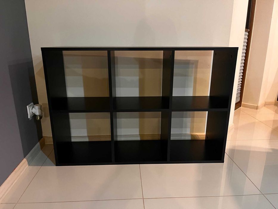 Regał Otwarty 3x2 Kostka Czarny Szafka KALAX