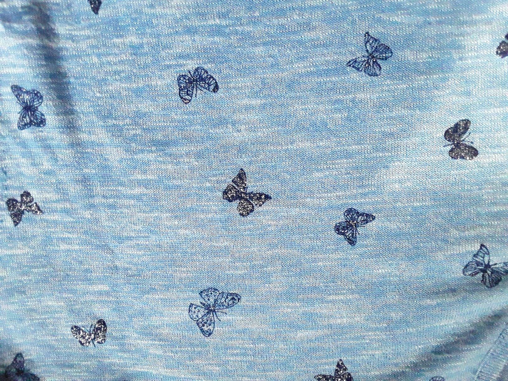 Niebieska Bluzka z motylkami XL j.Nowa HIT