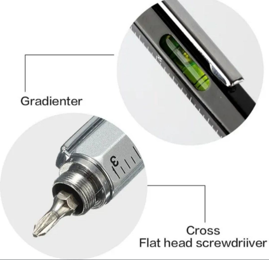 Funkcjonalny długopis techniczny. Unique technic pen multi-functional