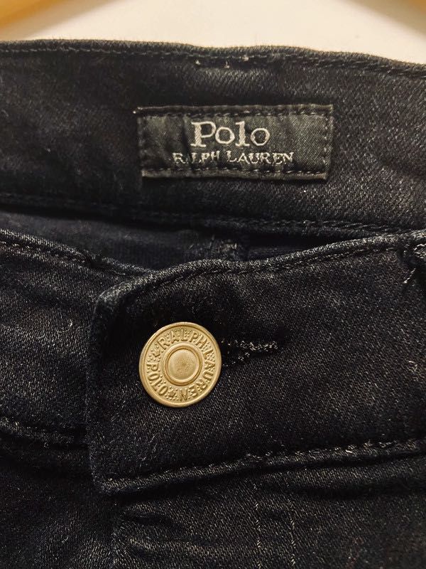 Spodnie jeansy czarne skinny rurki Polo Ralph Lauren