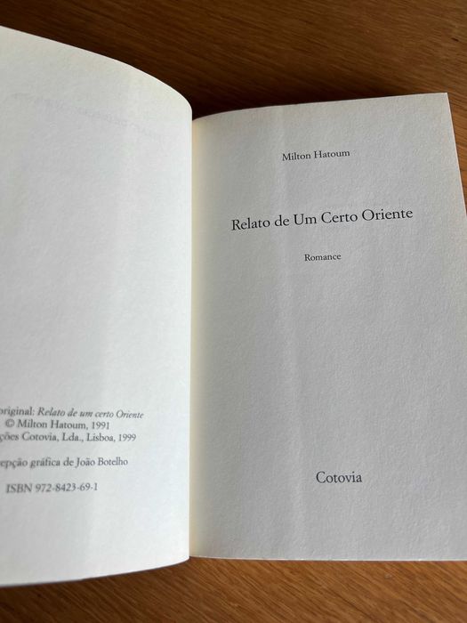 Relato de um certo Oriente     MILTON HATOUM
