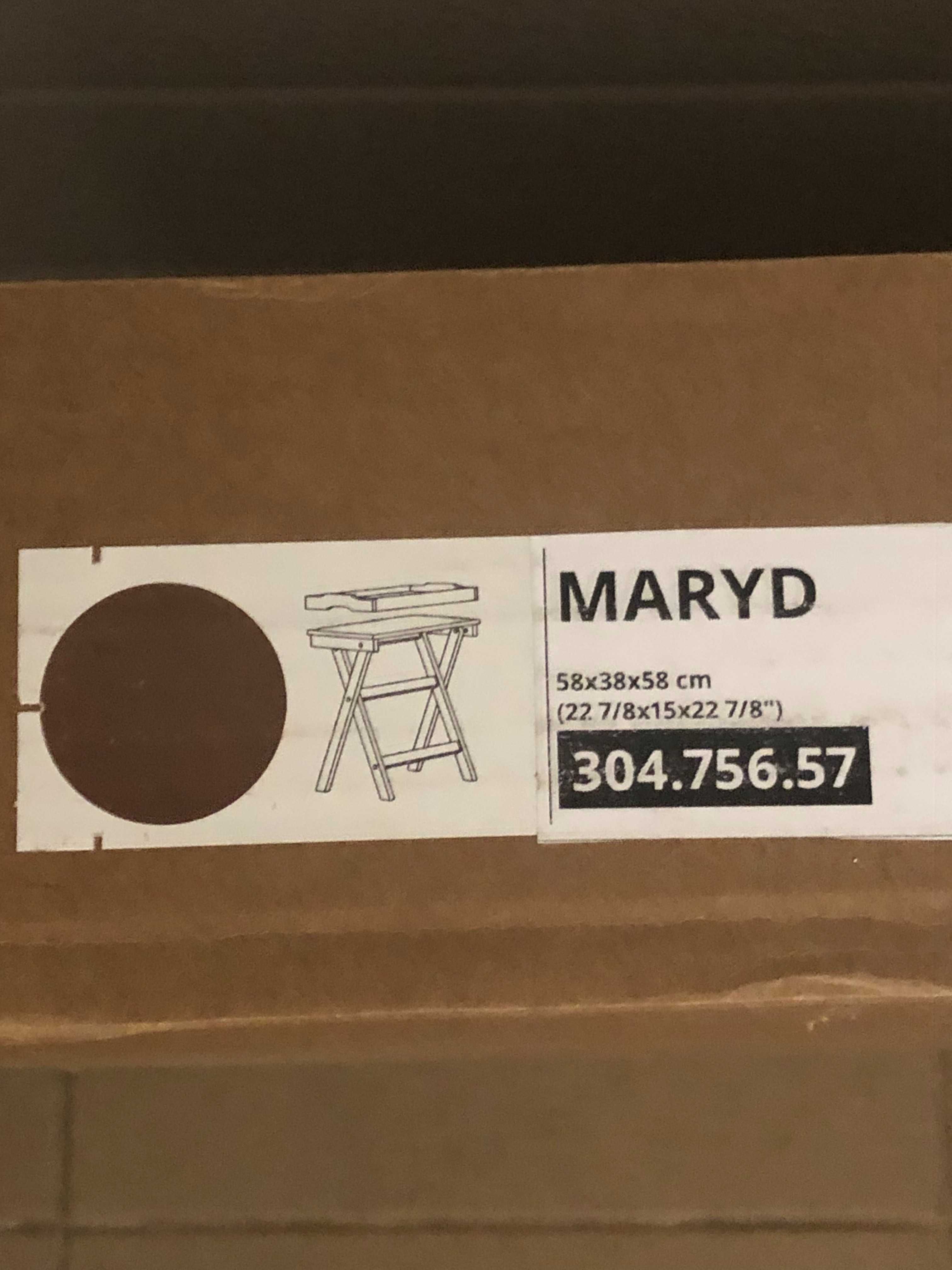 Ikea MARYD | Stolik z tacą | Ciemnoczerwony | Nowy