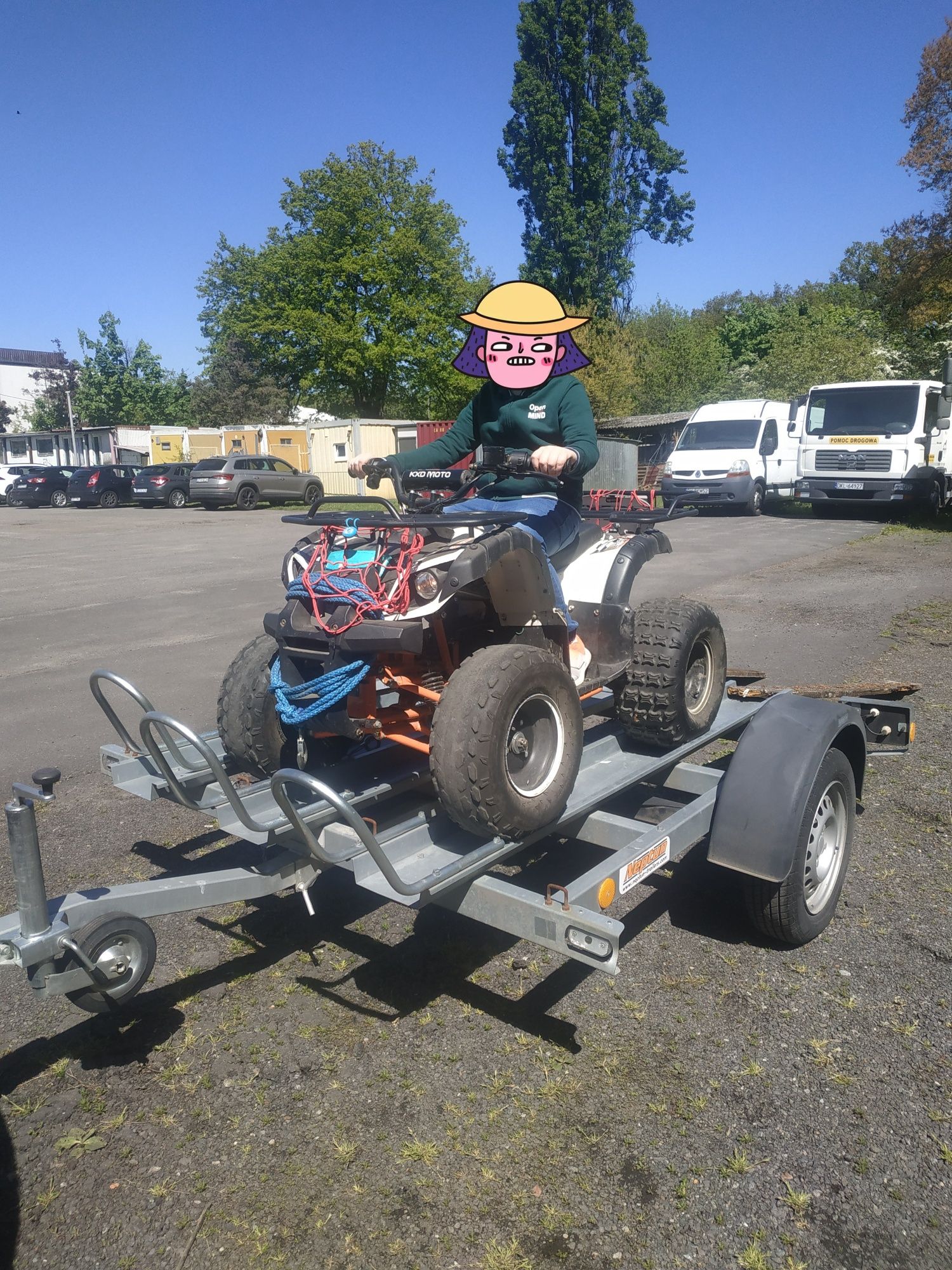 Wypożyczę wynajme przyczepę Moto motocyklową motorów motocykle quad