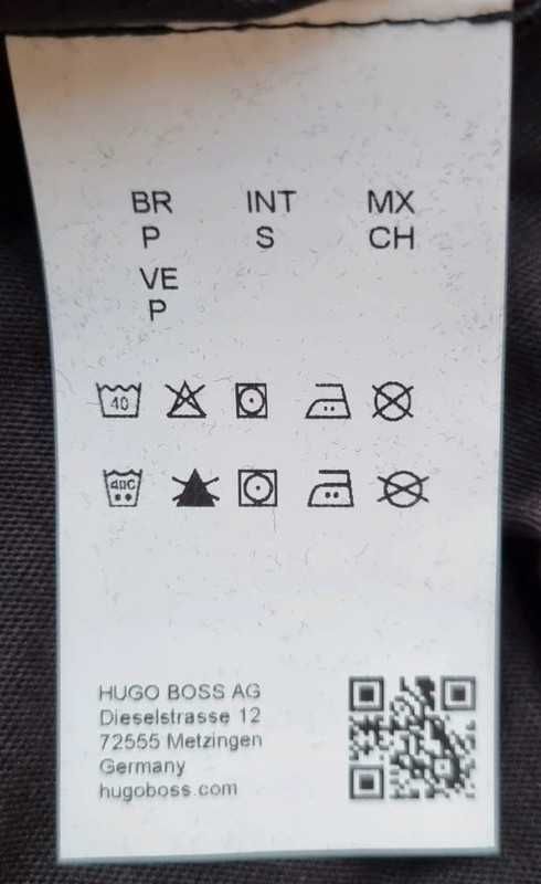 T-shirt męski, czarny, krótki rękaw Hugo Boss,100% bawełna, r. S