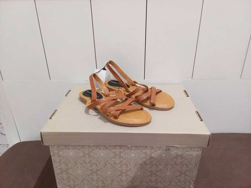 brązowe sandały marki Candida roz. 36 wkładka 23,5 cm nowe
