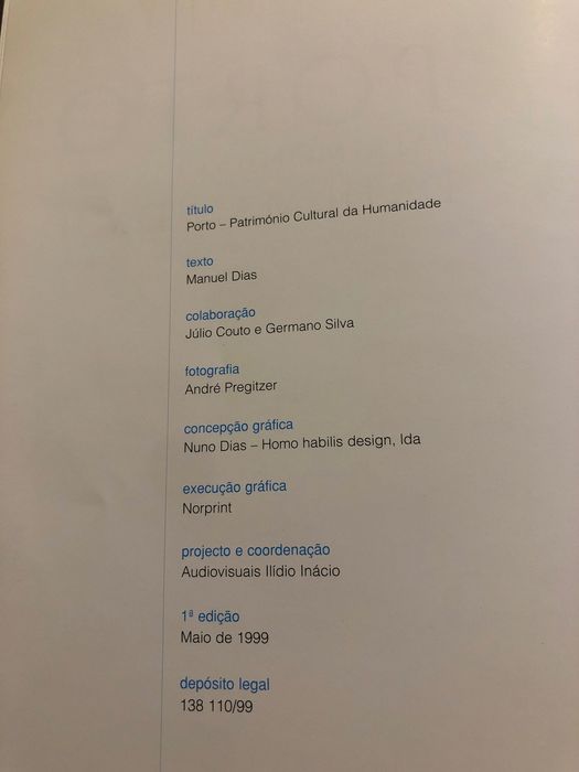 Livro Porto património cultural da humanidade
