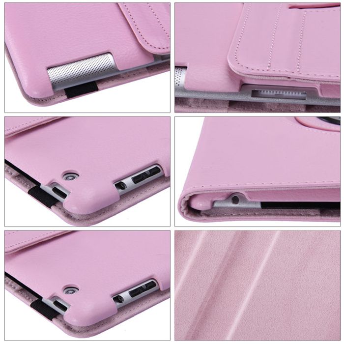 SKÓRZANE ETUI 360 Samsung Galaxy Tab E 9.6 T560 T561 ciemny róż
