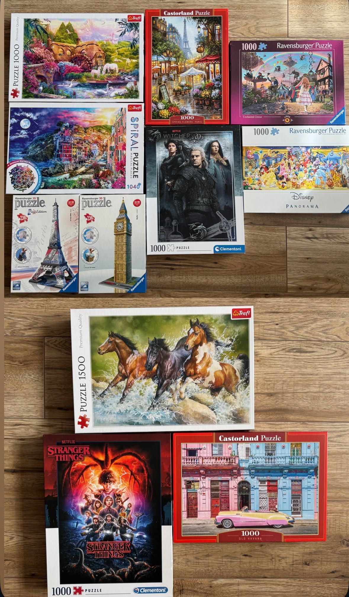 Puzzle 1000 elementów i puzzle 3D