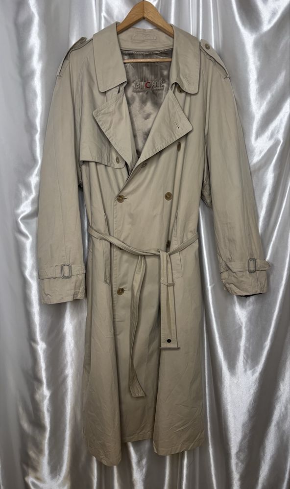 vintage beżowy piaskowy trench coat trencz prochowiec płaszcz