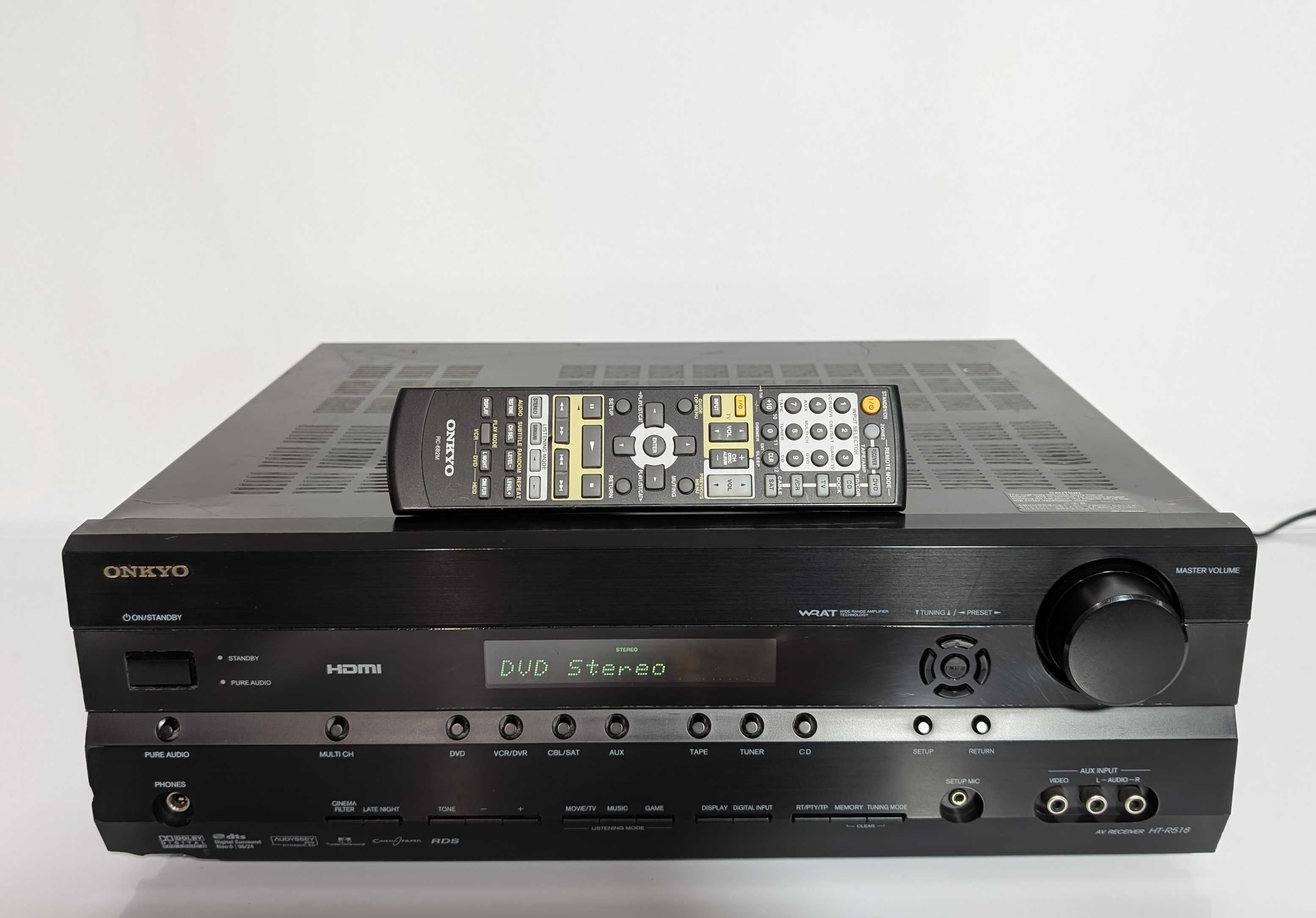 5.1 Ресивер Onkyo HT-R518,має 130 Вт/канал/Пульт/HDMI/Dolby/ЦАП/8-16Ом