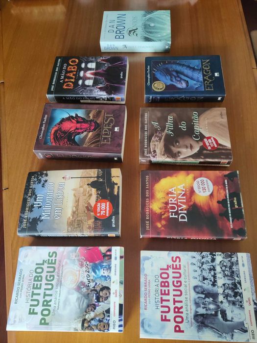 Livros Christopher Paolini, JR dos Santos e História Futebol Português
