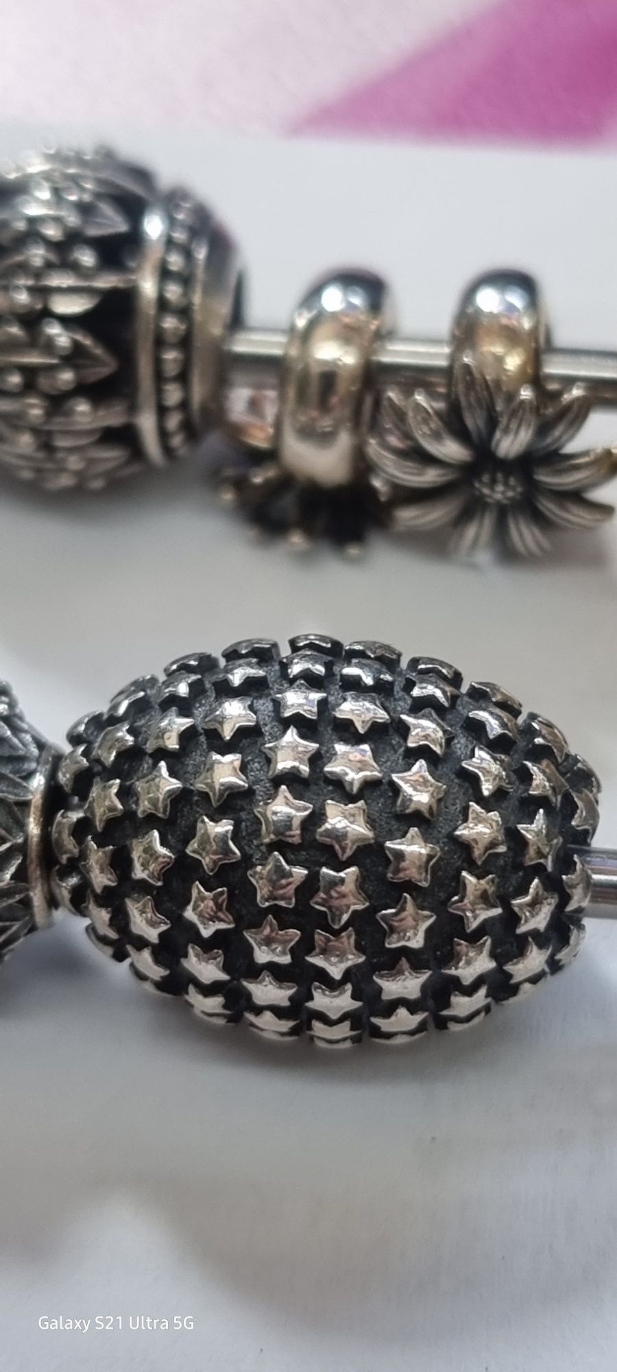 Charms srebrny gwiazdki ElfBeads