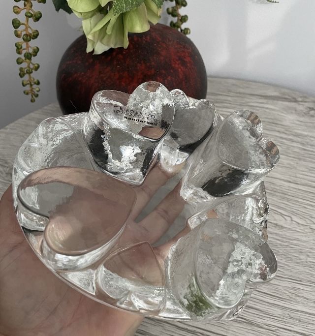 Szklany podgrzewacz/świecznik Georgshutte, Niemcy lata 70.