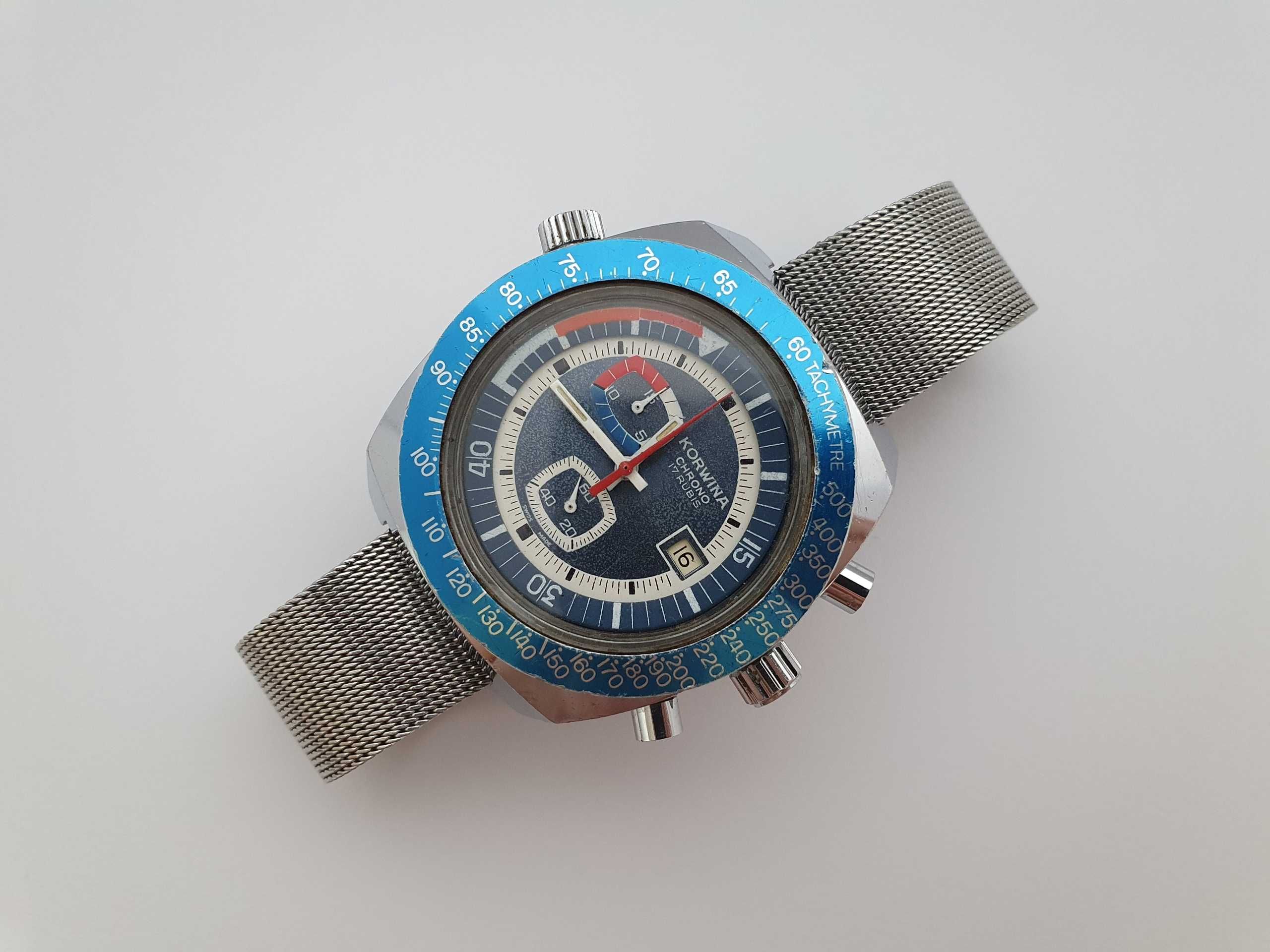 KORWINA Chronograph 17 rubis - RZADKI ! OKAZJA !