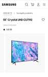 Samsung TV smart 55 gwarancja 55CU7192 jak nowy telewizor