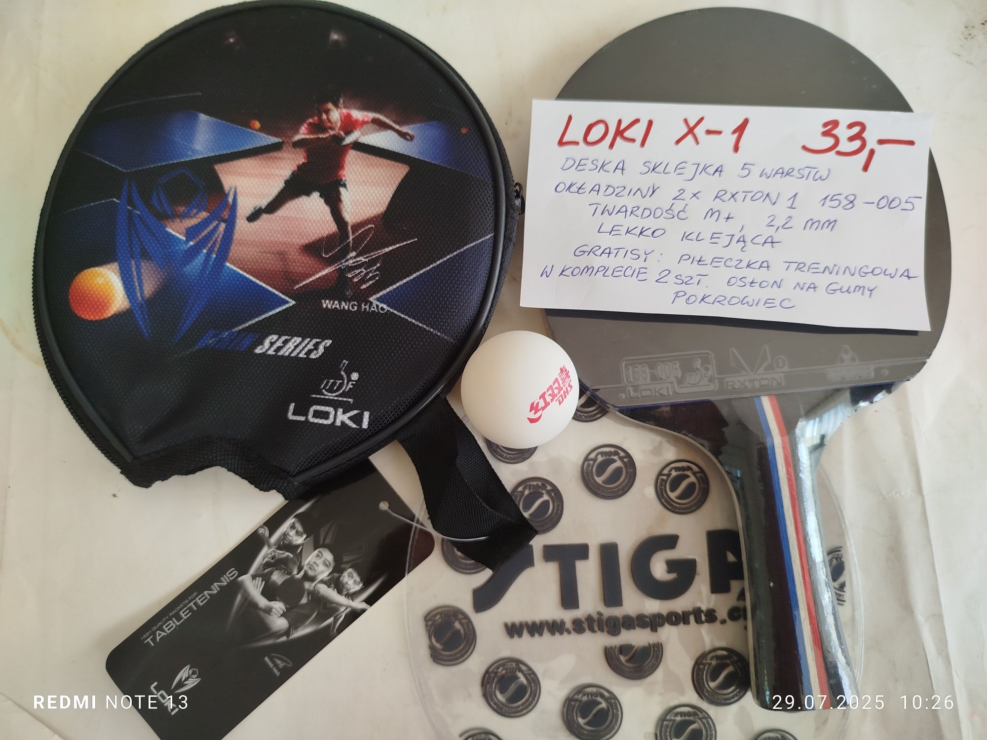 Rakietka Loki X-1 Rxton z pokrowcem i gratisami.