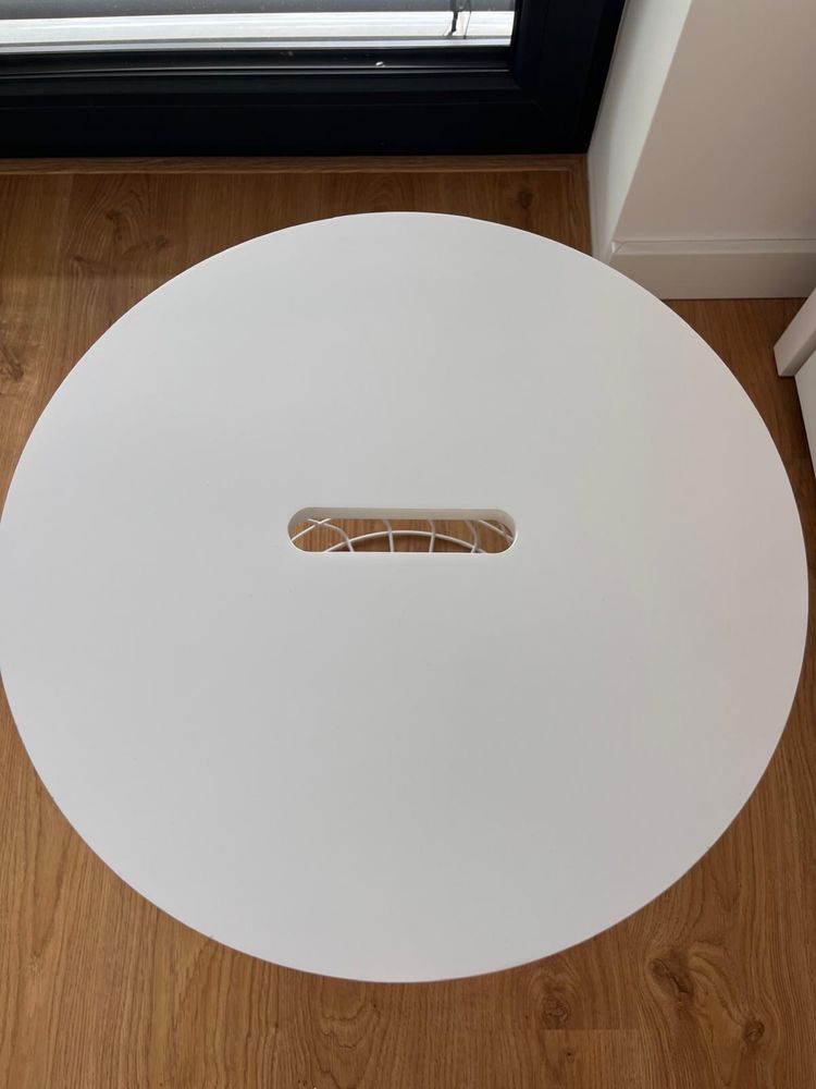 Okrągły stolik ikea biały kolor druciany